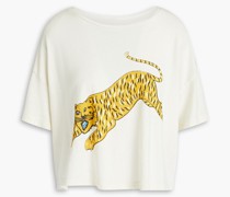 Cropped T-Shirt aus Baumwoll-Jersey mit Print 1