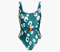 Bikini mit floralem Print und Rüschenbesatz 0