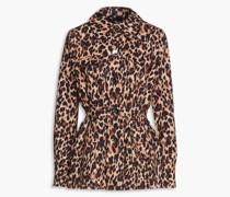 Jacke aus einer Baumwollmischung mit Leopardenprint