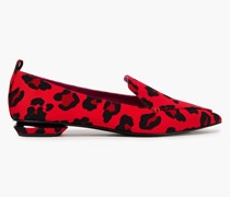 Beya Loafers aus Faille mit Leopardenprint