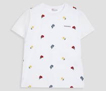 REDValentinoT-Shirt aus Baumwoll-Jersey mit Stickereien