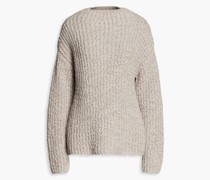 Rollkragenpullover aus einer Wollmischung mit Metallic-Effekt