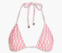 Triangel-Bikini-Oberteil mit Karomuter