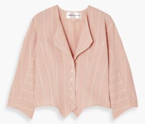 The Vanguard Rosa gestreifte Bluse aus Baumwolle