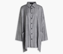 Oversized-Jacke aus einer Woll-Seidenmischung