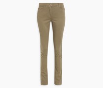 Hose mit schmalem Bein aus gebürstetem Twill aus einer Baumwollmischung