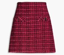Minirock aus Tweed aus einer Baumwollmischung
