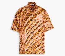 Avery Hemd aus Baumwollpopeline mit Leopardenprint 1