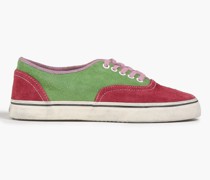 70s Skate Sneakers aus Veloursleder inDistressedund Colour-Block-Optik