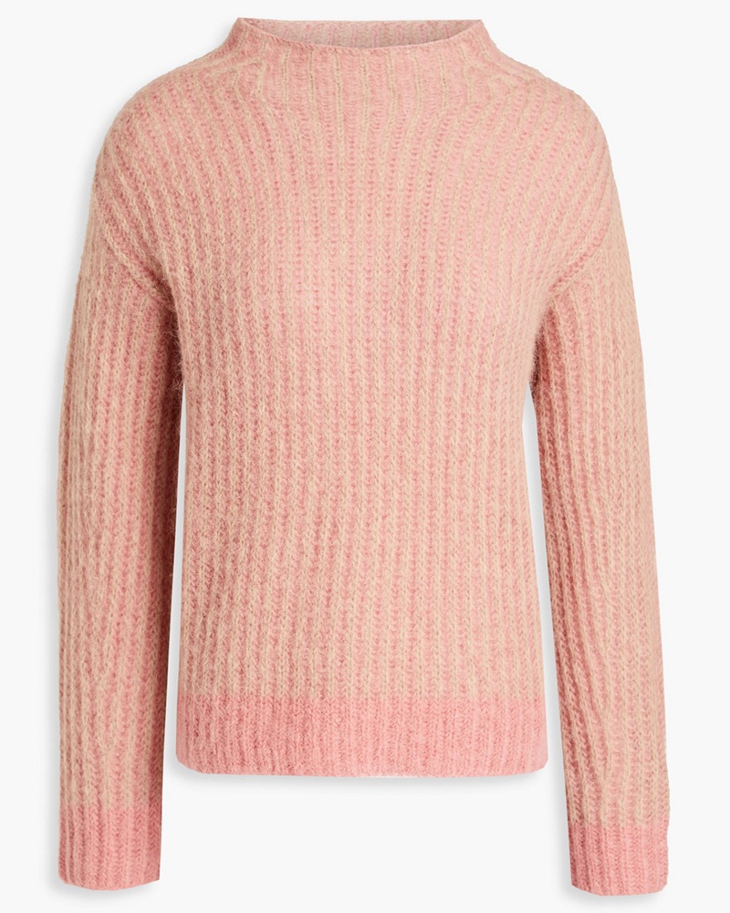 Luisa Cerano Damen Melierter Pullover aus einer gebürsteten Wollmischung