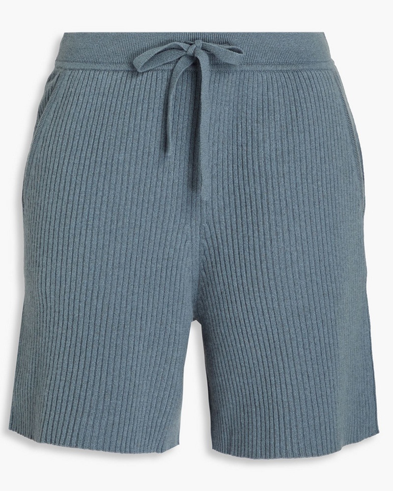 LAPOINTE Damen Gerippte Shorts aus Kaschmir