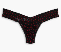 String aus elastischem Jacquard mit niedriger Taille