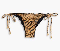Ripple tief sitzendes Bikini-Höschen mit Tigerprint M
