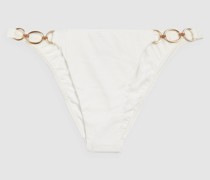 Firenze Amalfi tief sitzendes Bikini-Höschen aus Cloqué mit Ringverzierungen