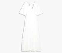 Robe aus Seidenjacquard mit Rückenausschnitt