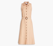 Alison Hemdkleid inMidilänge aus Leinengaze mit Gürtel 0