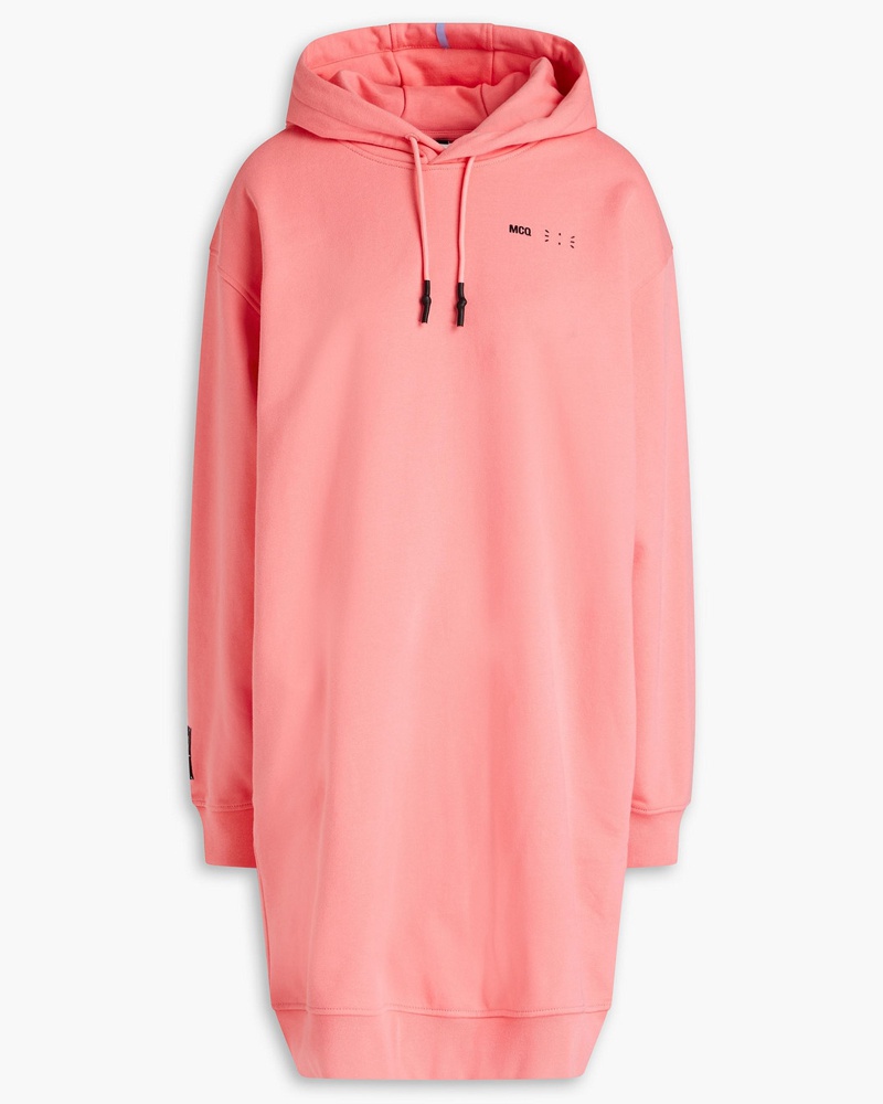 McQ Damen Minikleid au Baumwollfrottee mit Kapuze