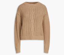 Pullover au Baumwolle mit Zopftrickmuter