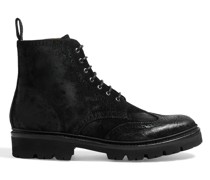Emmaline Ankle Boots aus Veloursleder inDistressed-Optik