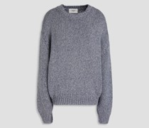 Pullover aus einer melierten Baumwoll-Wollmischung