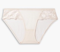 Sin Slip aus elastischem Tüll mit Stickereien