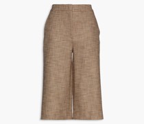 Culottes aus Flanell mit Hahnentrittmuster inMetallic-Optik
