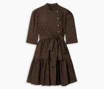 Laura Ashley Sadie bedrucktes Minikleid aus Baumwollpopeline mit Rüschen