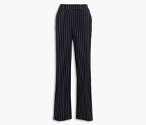 Josie gestreifte Hose mit weitem Bein aus Twill mit Paillettenbesatz