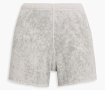 Shorts aus Baumwollfrottee mit Print