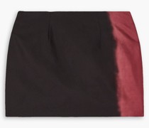 Haile zweifarbiger Minirock aus glänzendem Twill