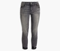 Halbhohe Cropped Skinny Jeans inDistressed-Optik 28