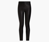 Hoxton eng geschnittene Hose aus Leder inKnitteroptik 25