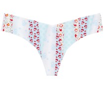 Tief sitzender String aus Stretch-Jersey mit Print S/M