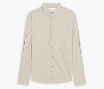 Cotton-blend poplin shirt