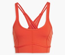 Sport-BH aus Stretch-Material mit Mesh-Einsatz