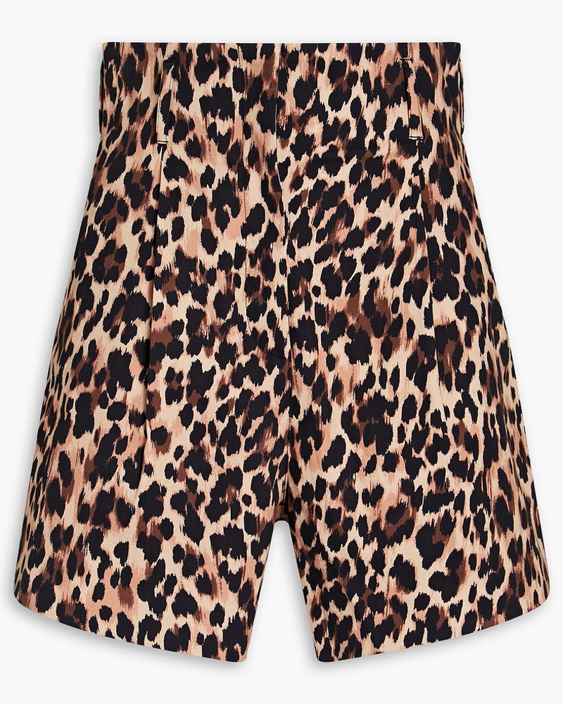 RACIL Damen Shorts aus einer Baumwollmischung mit Leopardenprint