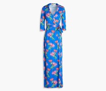 Abigail Maxi-Wickelkleid aus Seiden-Jersey mit floralem Print