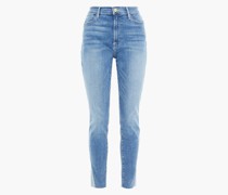 Le High Skinny hoch sitzende Skinny Jeans inausgewaschener Optik