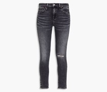 Cate tief sitzende Cropped Skinny Jeans inDistressed-Optik 24
