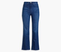 Hoch sitzende Bootcut-Jeans inausgewaschener Optik 25