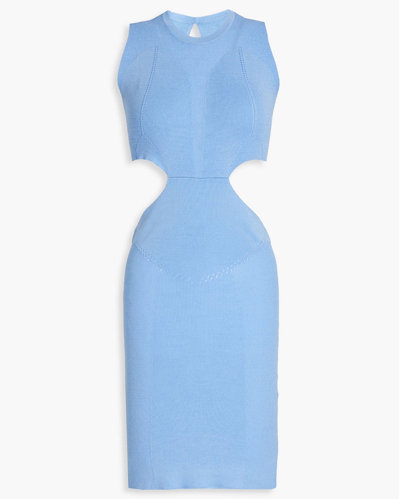 ROTATE Birger Christensen Damen Ivana Minikleid aus Strick mit Cut-outs