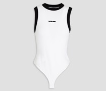 Syndicate Body aus zweifarbigem Stretch-Baumwoll-Jersey