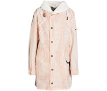 Kapuzenparka aus Baumwolle mit Print