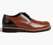 Zweifarbige Oxford-Brogues aus perforiertem Leder