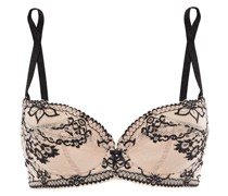 Lace and stretch-jersey underwired balconette bra 30 B