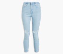 Cult hoch sitzende Cropped Skinny Jeans inDistressed-Optik 23