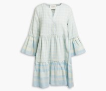 Julia gerafftes Minikleid aus Baumwoll-Jacquard S