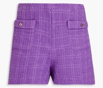 Shorts aus Baumwoll-Tweed mit Zierknöpfen