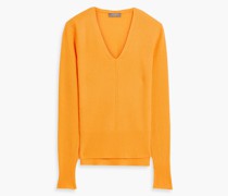 Gerippter Pullover aus Kaschmir