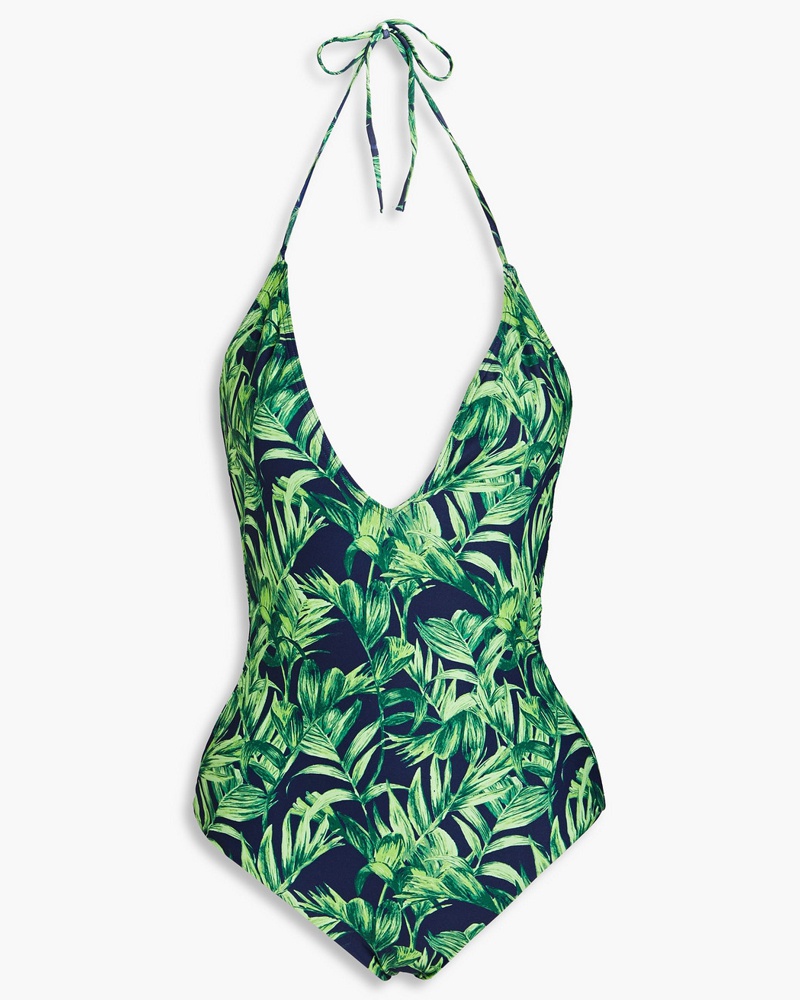 Onia Damen Neckhoder-Badeanzug mit Print
